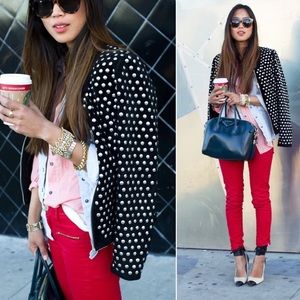 Zara Black Suede Studded Zip Up Leather Jacket